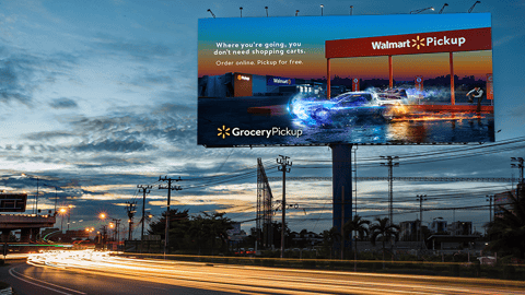 Walmart Grocery Pickup Billboard Ad